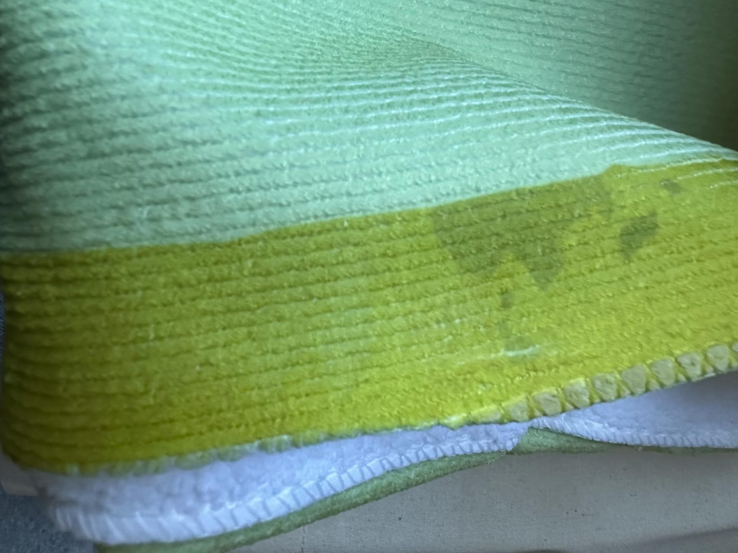 Customer photo review of Personalized Striped Beach Towel: Custom City Name, Quick-Dry Travel Towel