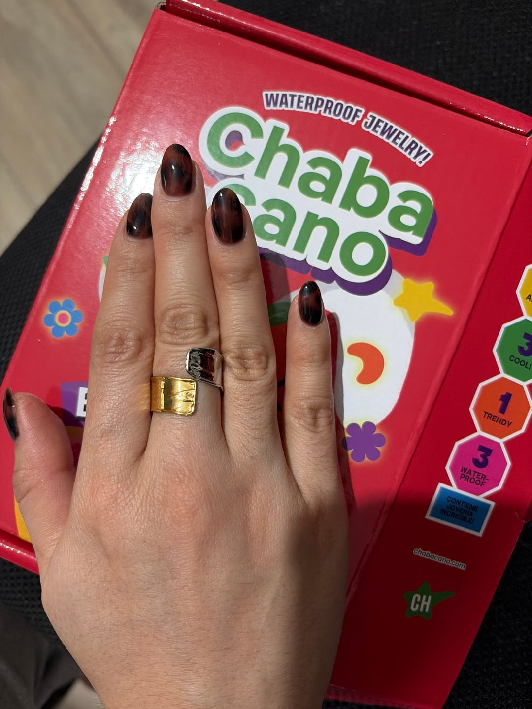 Customer photo review of Anillo Ajustable Soho Mix