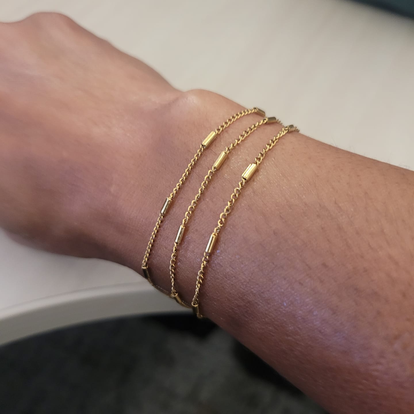 Customer photo review of Sabina Triple Layered Bracelet
