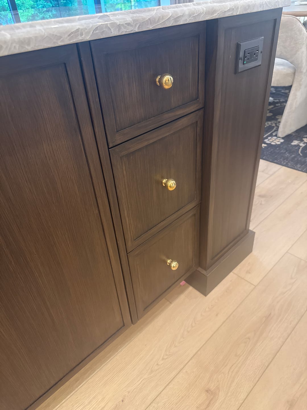 Customer photo review of Brass Ball Knob - Unlacquered Polished Brass