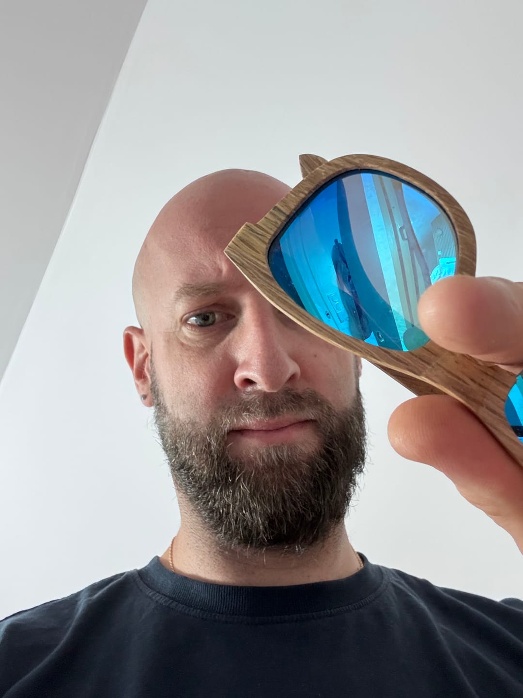 Customer photo review of Lunettes en bois - Olivier Bleu