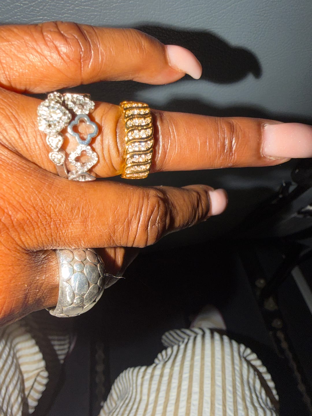 Customer photo review of Esther Crystal Wave Ring
