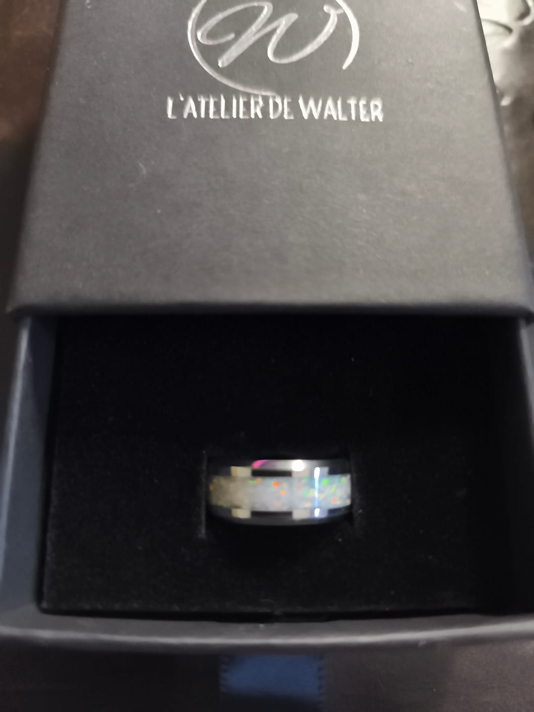 Customer photo review of Bague "Pureté Multicolore" - Tungstène