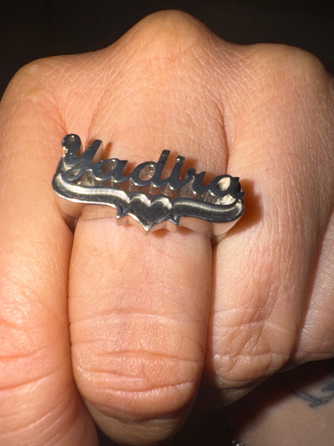 Customer photo review of 3D Name Ring