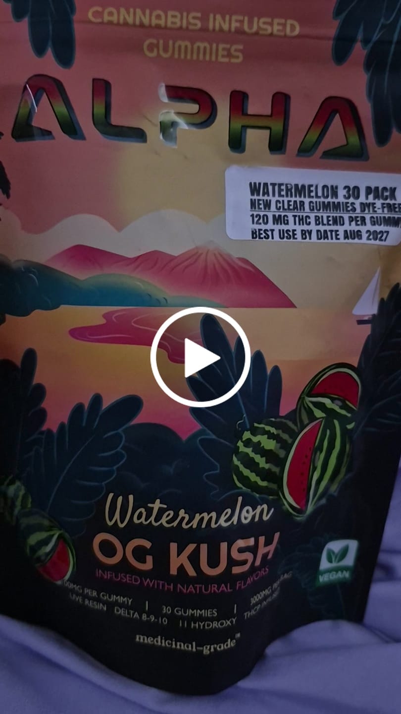 Customer video review of THC Gummies Watermelon 30 Pack 3600mg