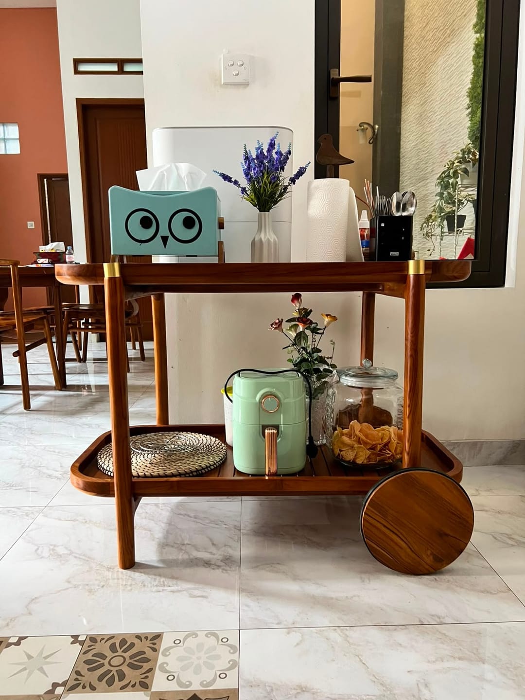 Customer photo review of Reclaimed Teak Serving Trolley | Timeless Elegance for Indoor & Outdoor