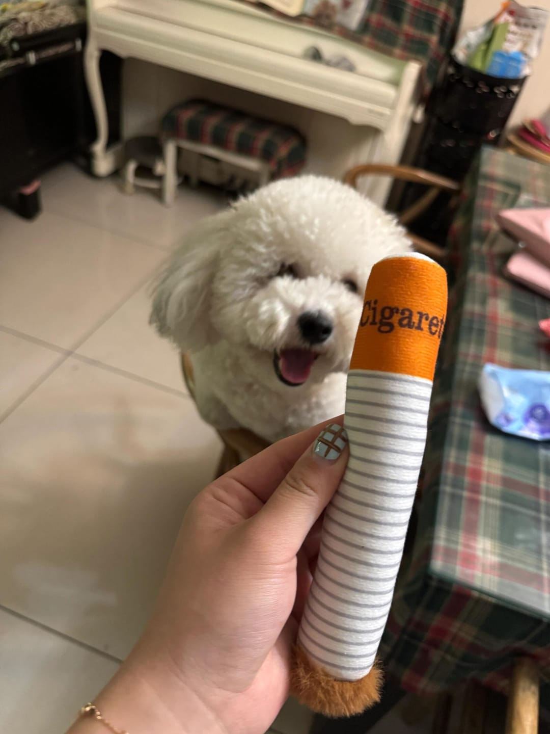 Customer photo review of Plush Cigarette Toy Set