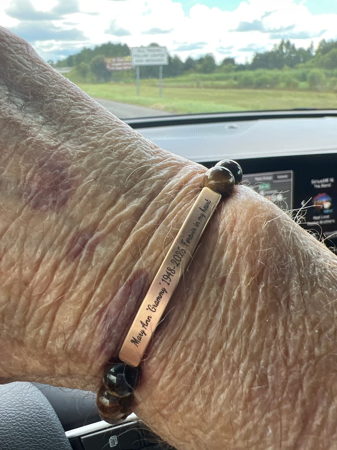 Customer photo review of Tiger Eye Custom Bracelet