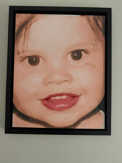Customer photo review of Custom Paint by Numbers Kit