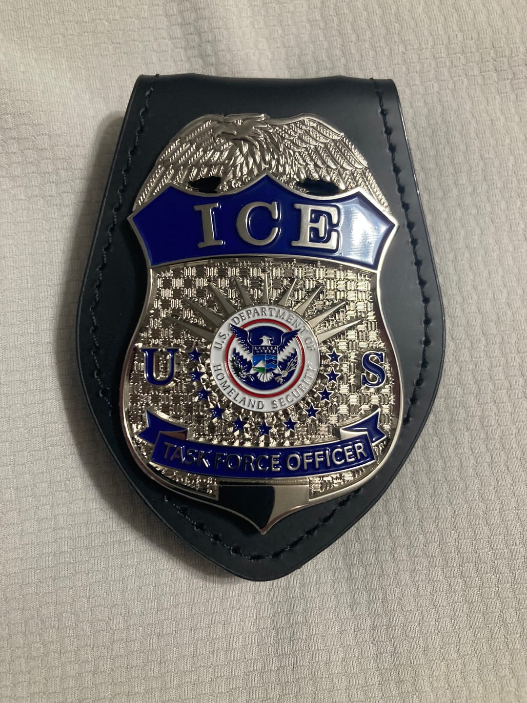 Customer photo review of US ICE TFO Task Force Officer Badge Silver