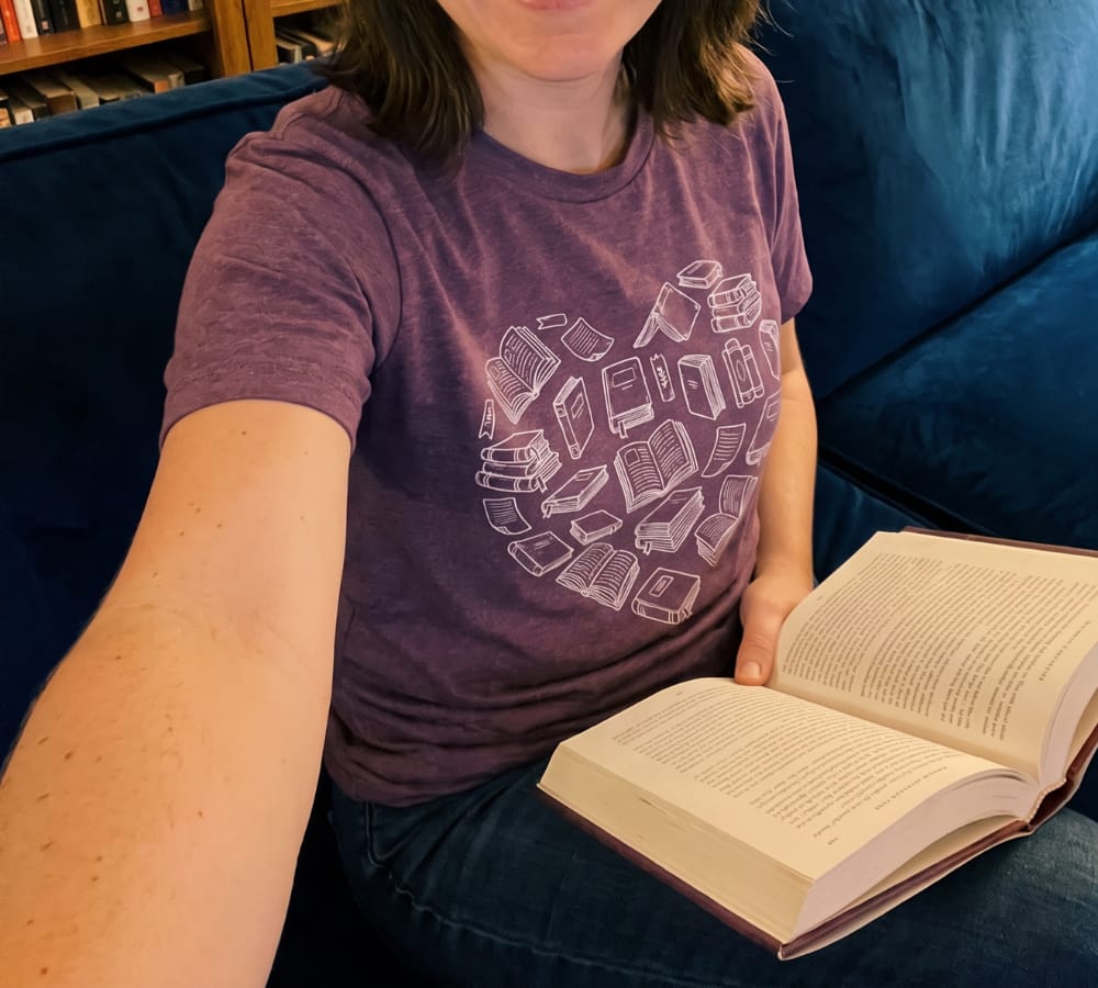 Customer photo review of Book Love T-Shirt
