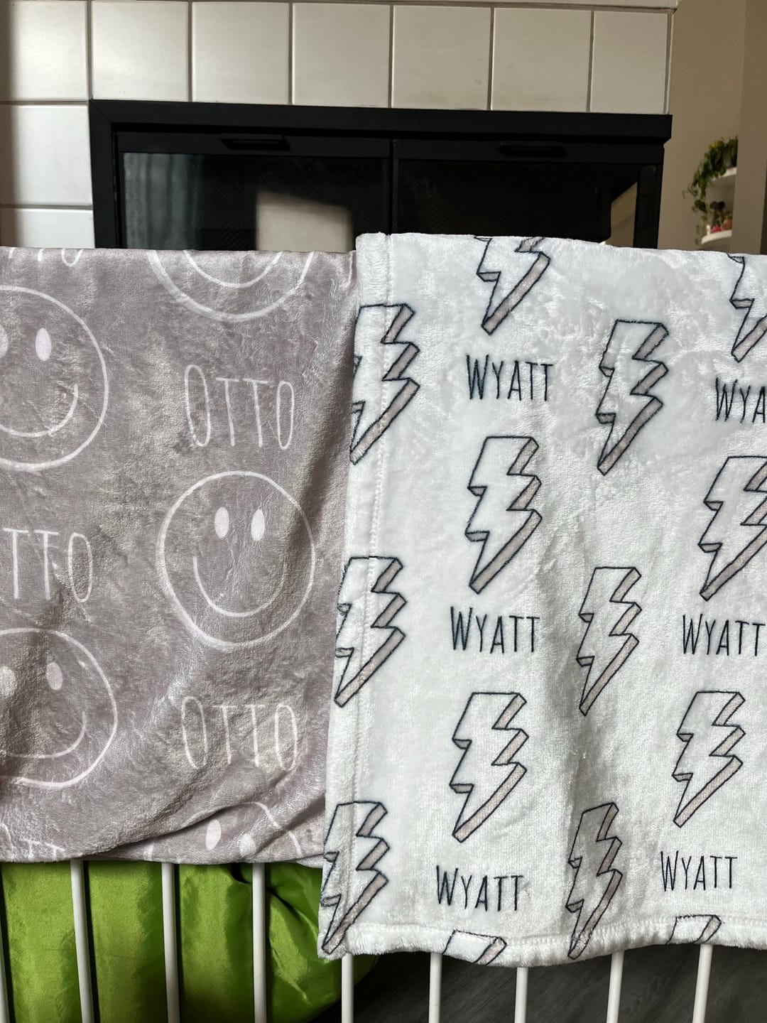 Customer photo review of Personalized Kids Minky Blanket: Custom Name, Soft Fleece or Sherpa