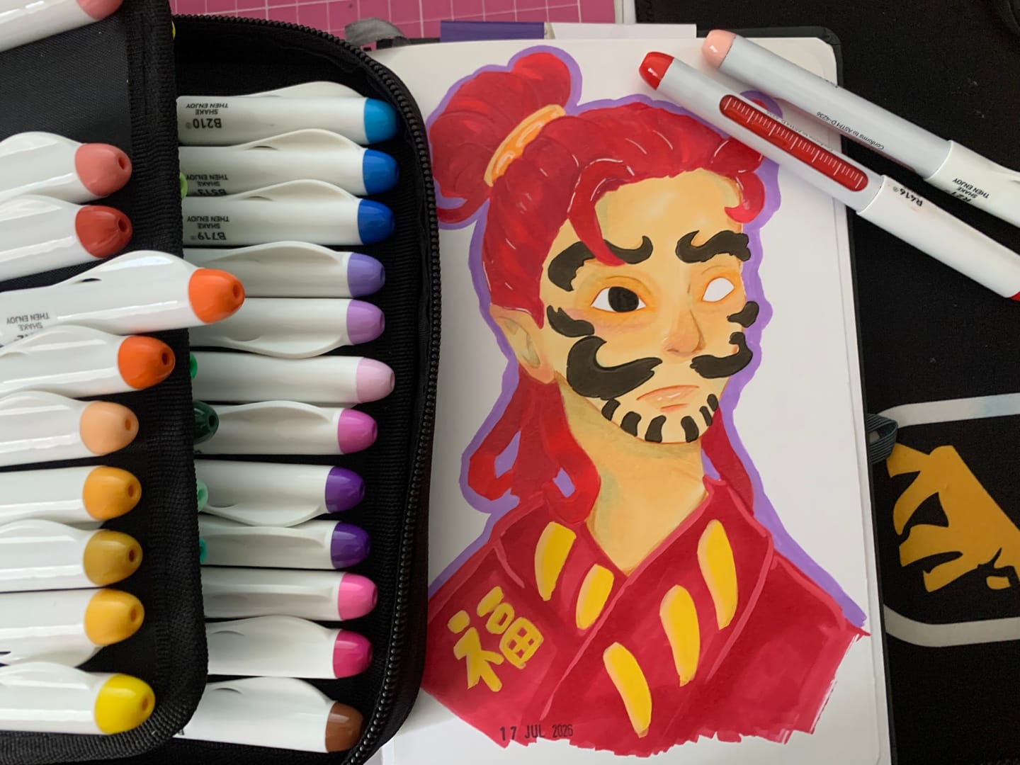 Customer photo review of Ohuhu Nahuku Direct-ink Acrylic Markers