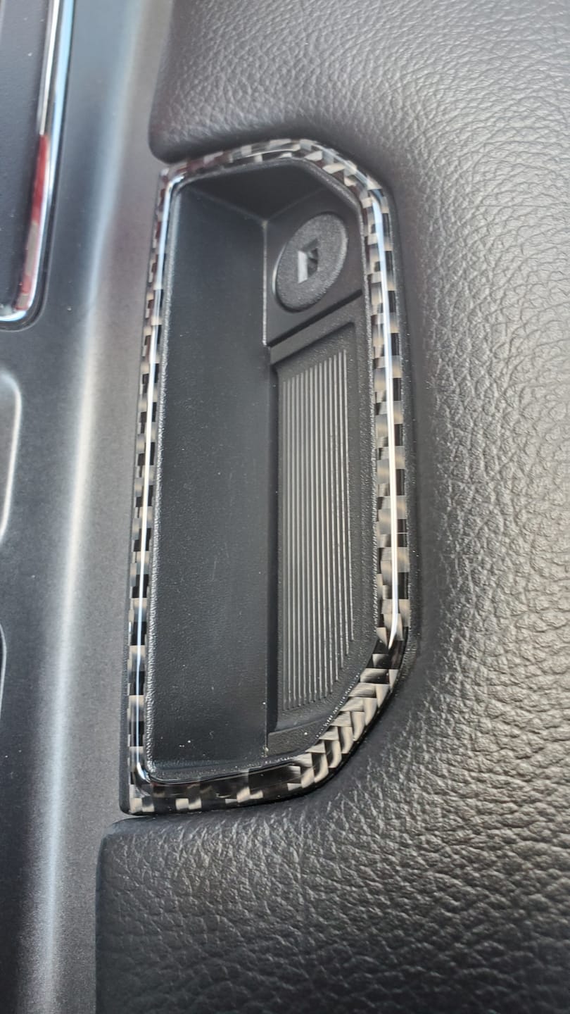 Customer photo review of Real Carbon Fiber Center Console Arm Rest Trim Overlay | 2015-2020 F150