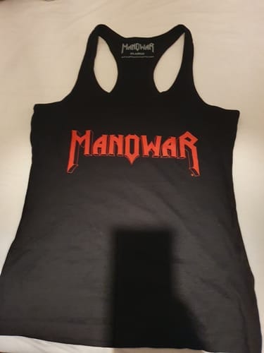 Customer photo review of Manowar Ladies' Racer Back Tank Top With Logo And SOTH