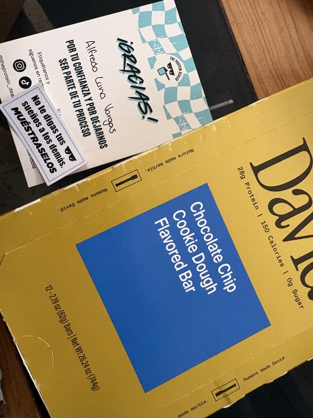 Customer photo review of DAVID PROTEIN BARS 12 PACK