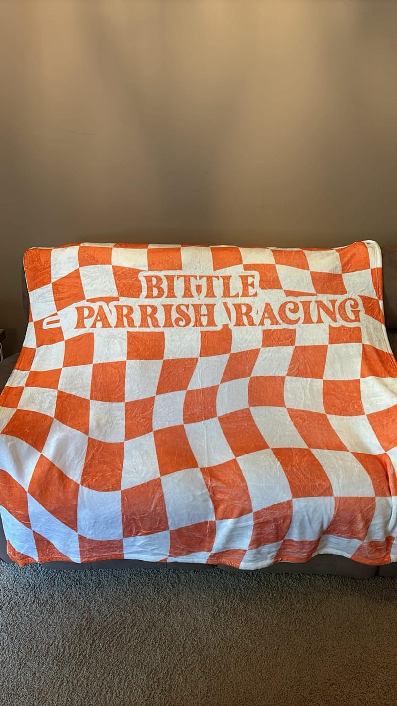 Customer photo review of Personalized Checker Design Blanket – Custom Minky or Sherpa