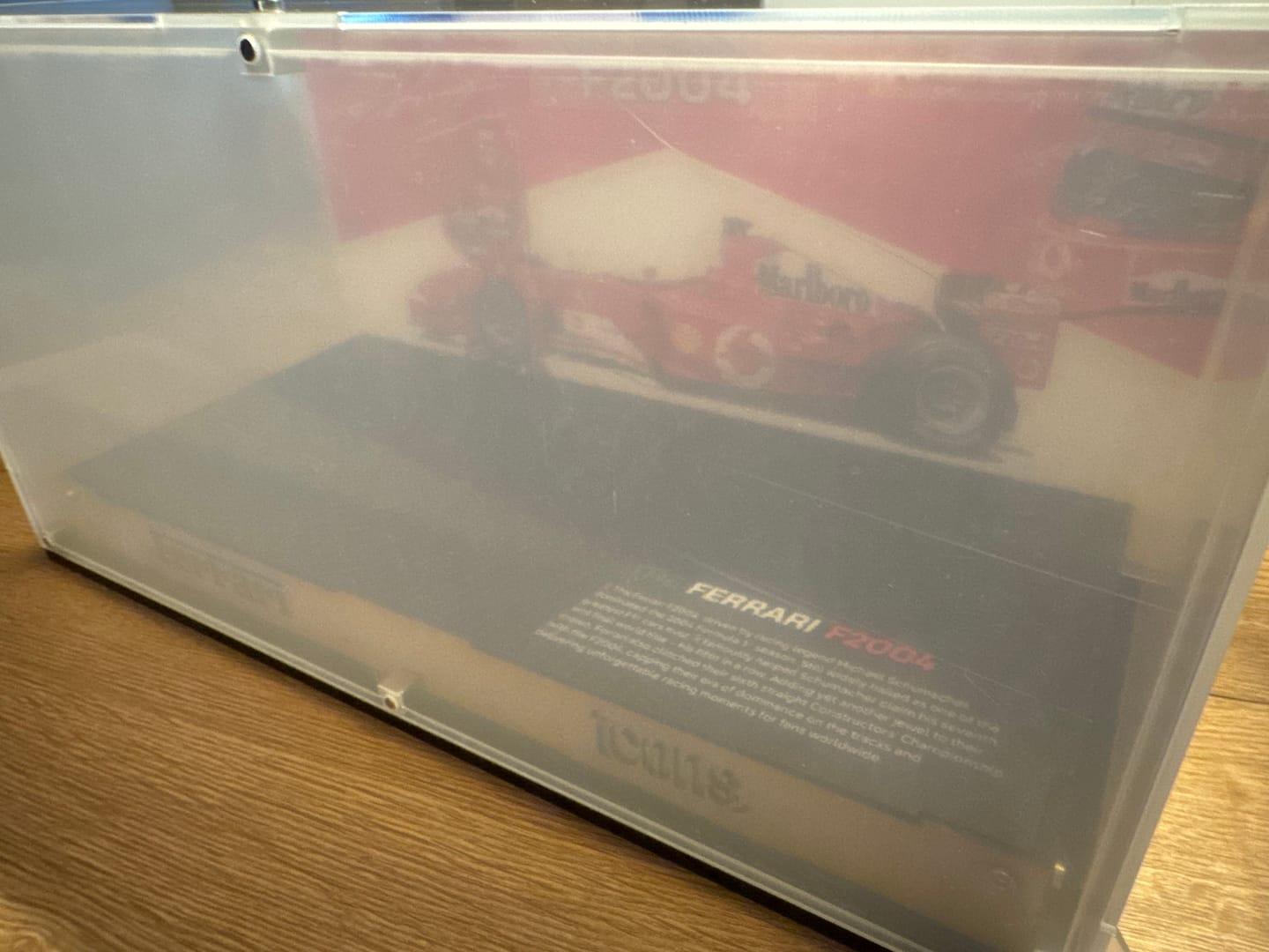 Customer photo review of LEGO Display & Storage Case for ICONS 11375 Ferrari F2004 & Michael Schumacher