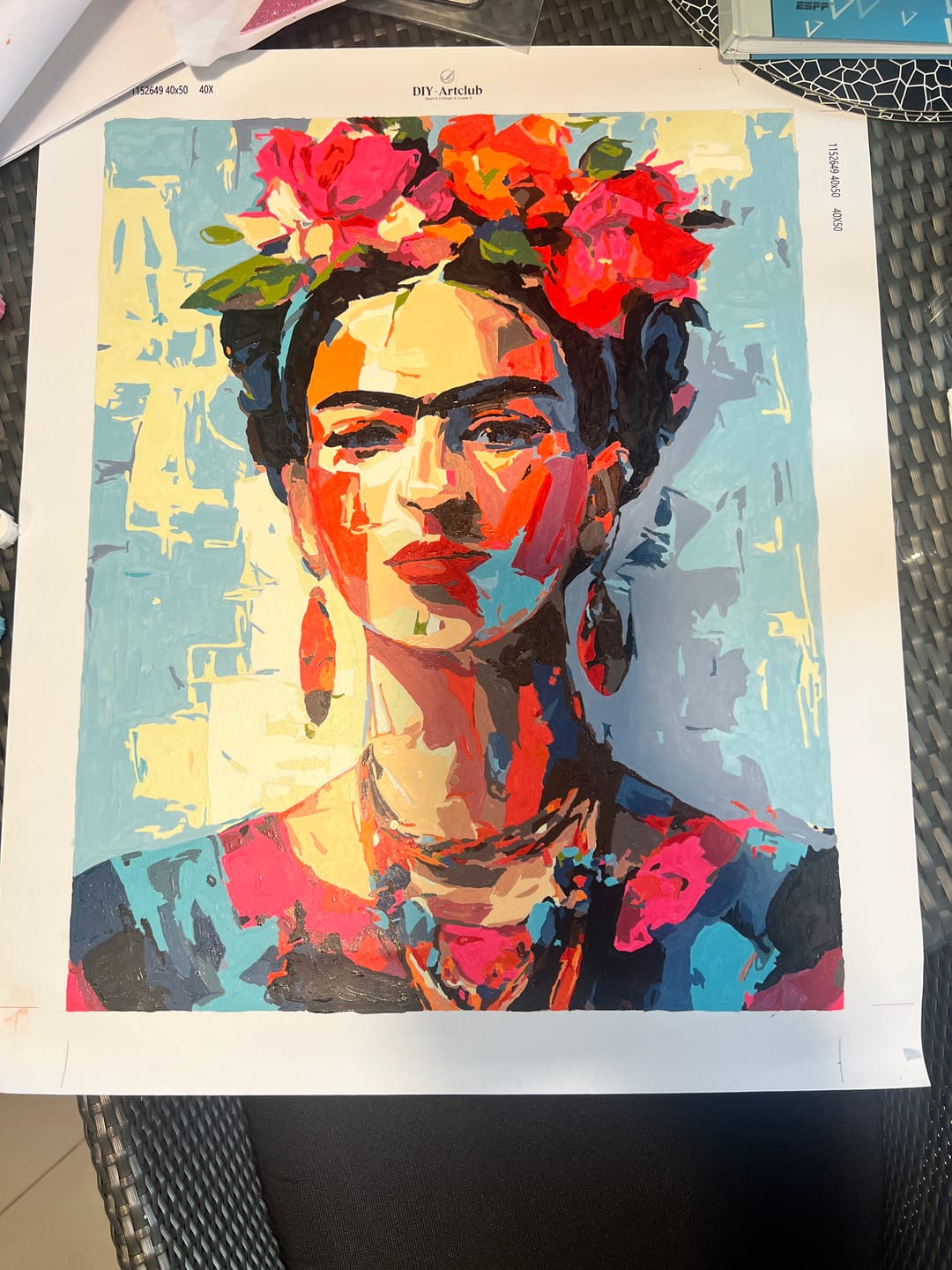 Customer photo review of Expressive Frida | Paint by Number