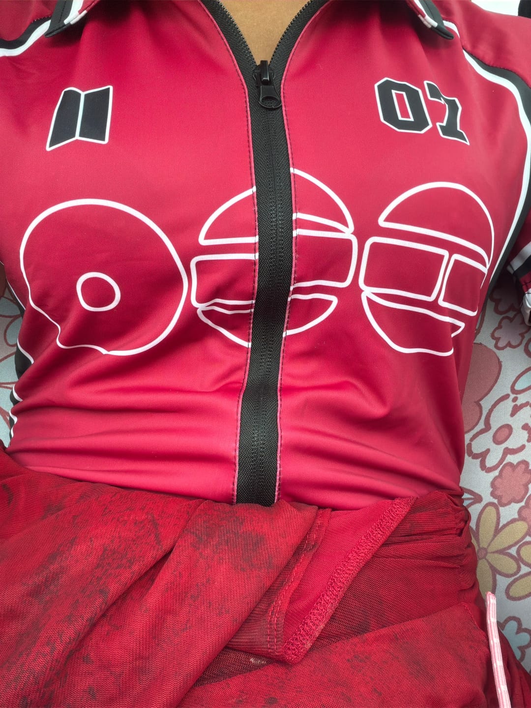 Customer photo review of BTS World Tour Arirang FullJersey Bodysuit Set, BTS Arirang Gift For Fans