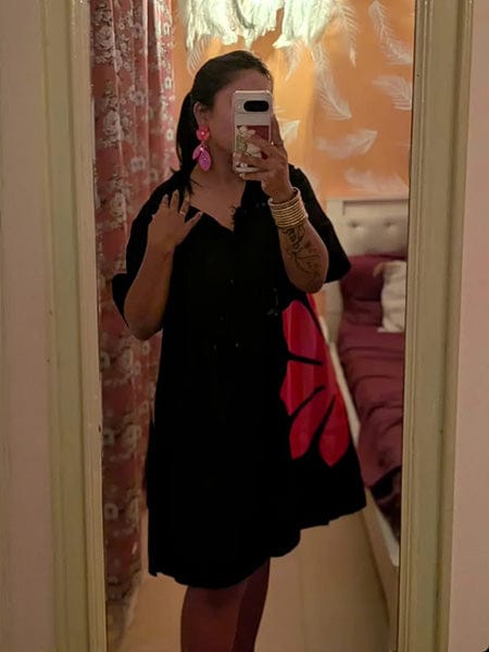 Customer photo review of Celeste Applique Cotton Tunic