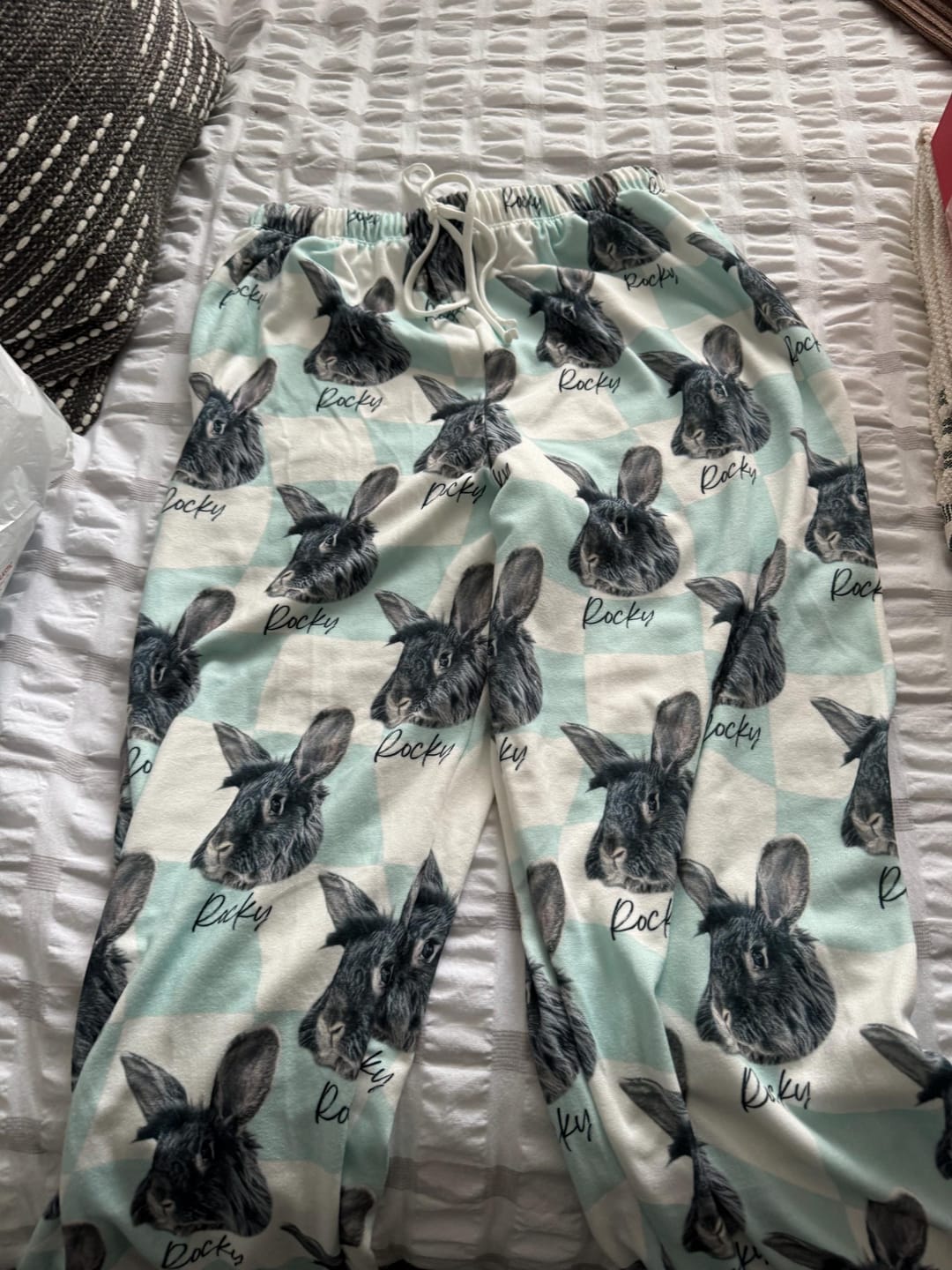 Customer photo review of Custom Pet/Person Portrait Pajama Shorts: Personalized Dog Photo Pants
