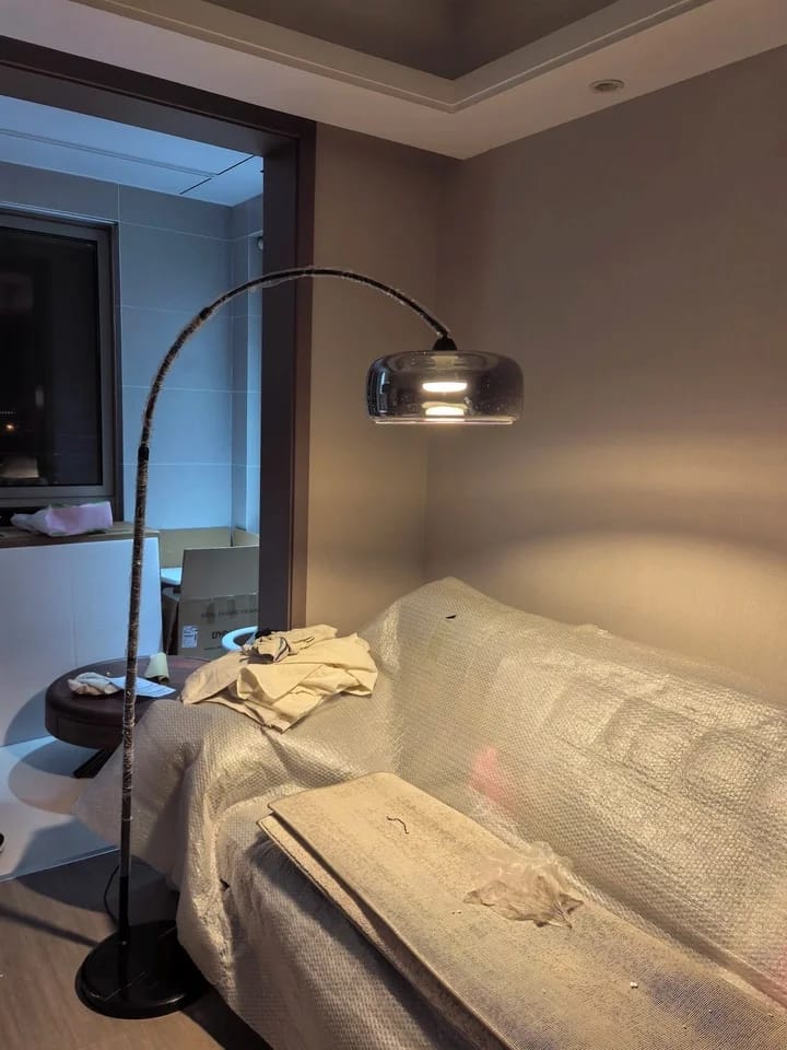 Customer photo review of Italian Minimalist Led Floor Lamp For Home Decoration Living Room Sofa Bedside Restaurant Hotel Vertical Atmosphere Fishing Lamp