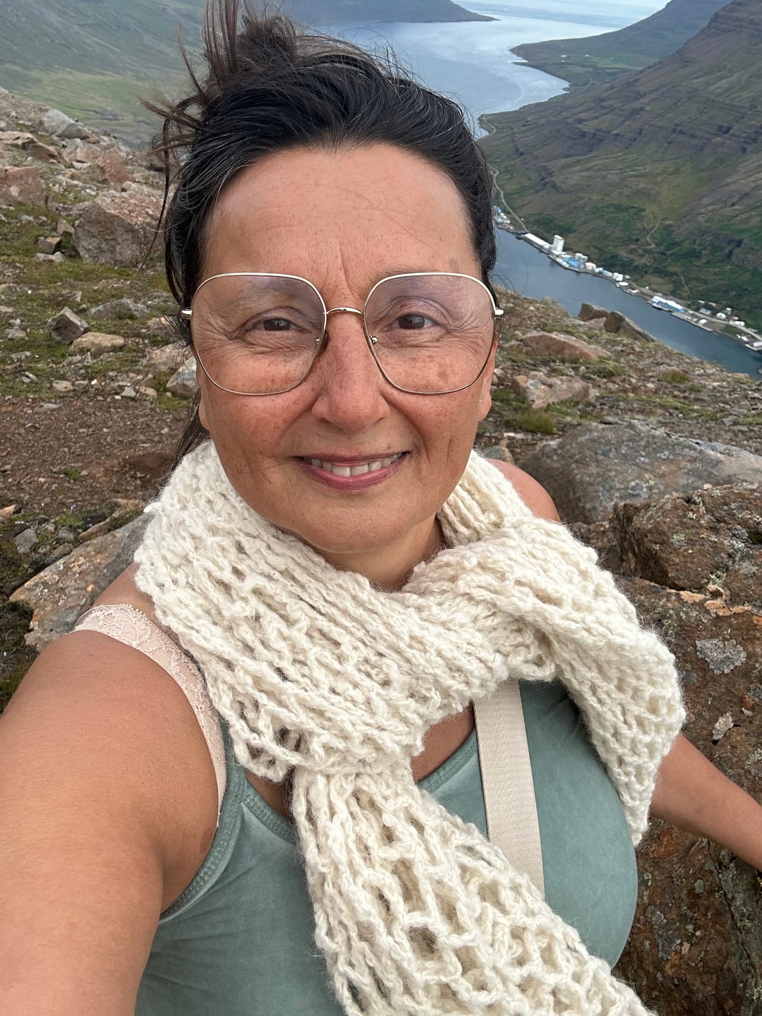 Customer photo review of Stonewash Yoga Jumpsuit