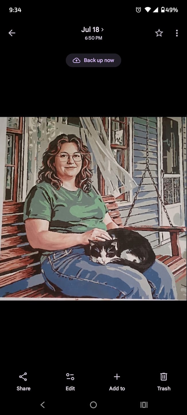 Customer photo review of Design Your Own Paint by Number with AI