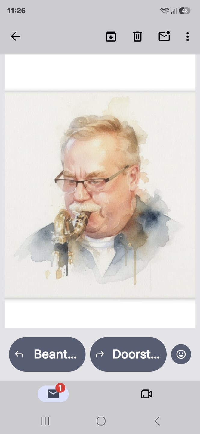 Customer photo review of Droomwassing Aquarel Tegel - Upload je eigen foto