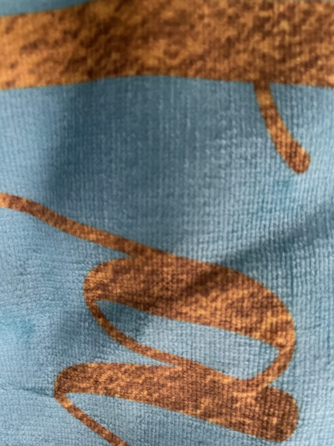 Customer photo review of Personalized Sparkling Gold Name Beach Towel: Custom Vacation Gift