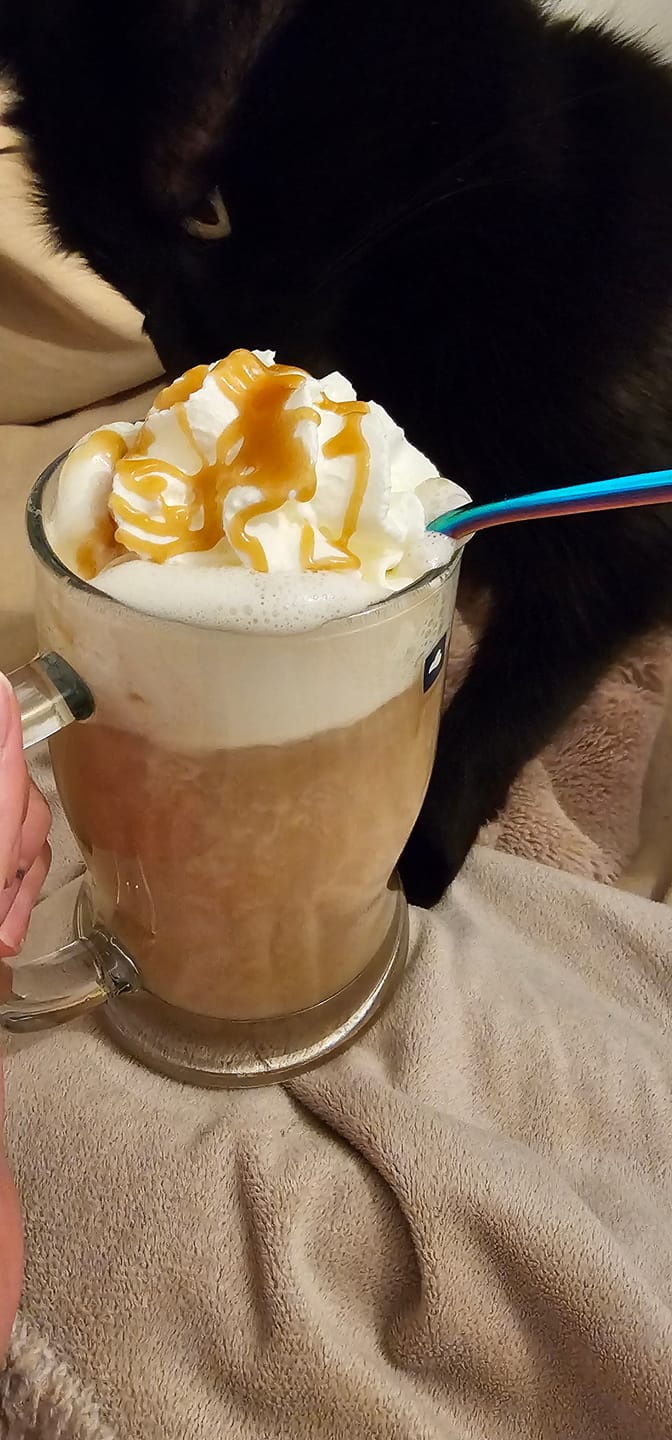 Customer photo review of Express Butterscotch Brew – Getränkepulver Karamell Vanille Geschmack