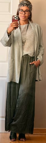 Customer photo review of Grey Oversized Flow Blazer