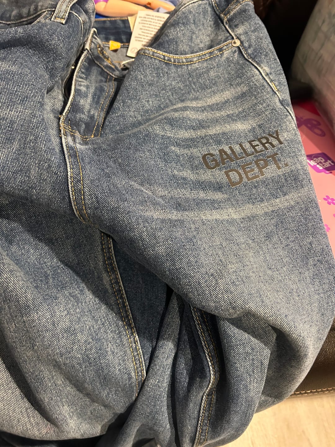 Customer photo review of Gallery Dept Joggers