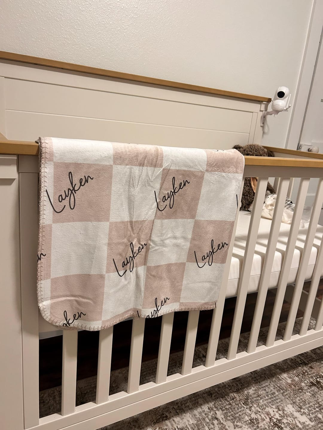 Customer photo review of Personalized Kids Minky Blanket: Custom Name, Soft Fleece or Sherpa