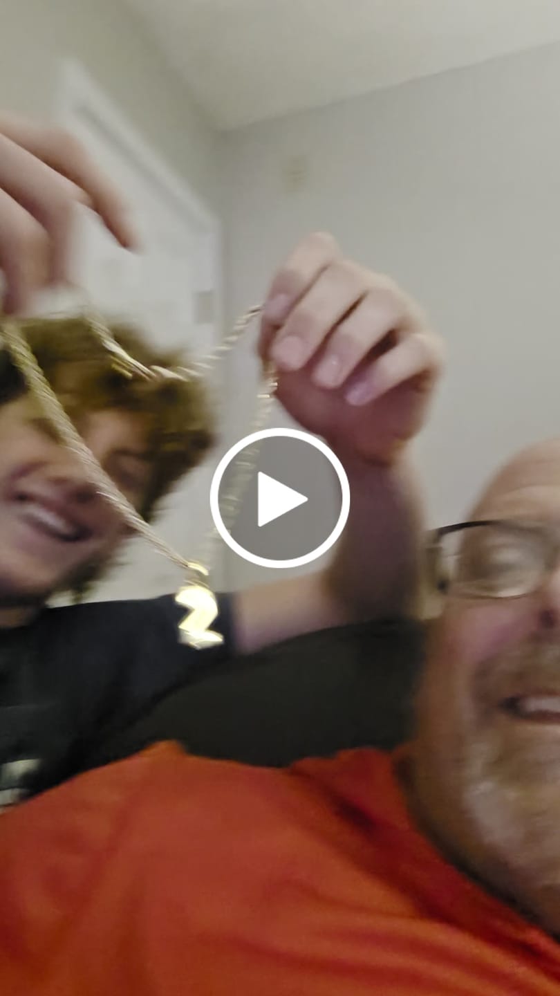 Customer video review of Signature Jersey Number Pendant 18K Plated Gold