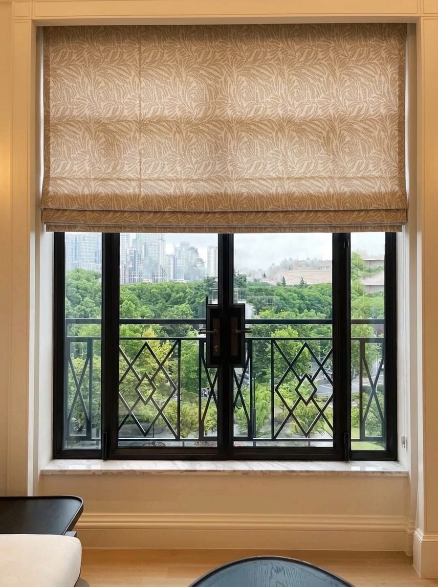 Customer photo review of Mila Stripe Roman Shade