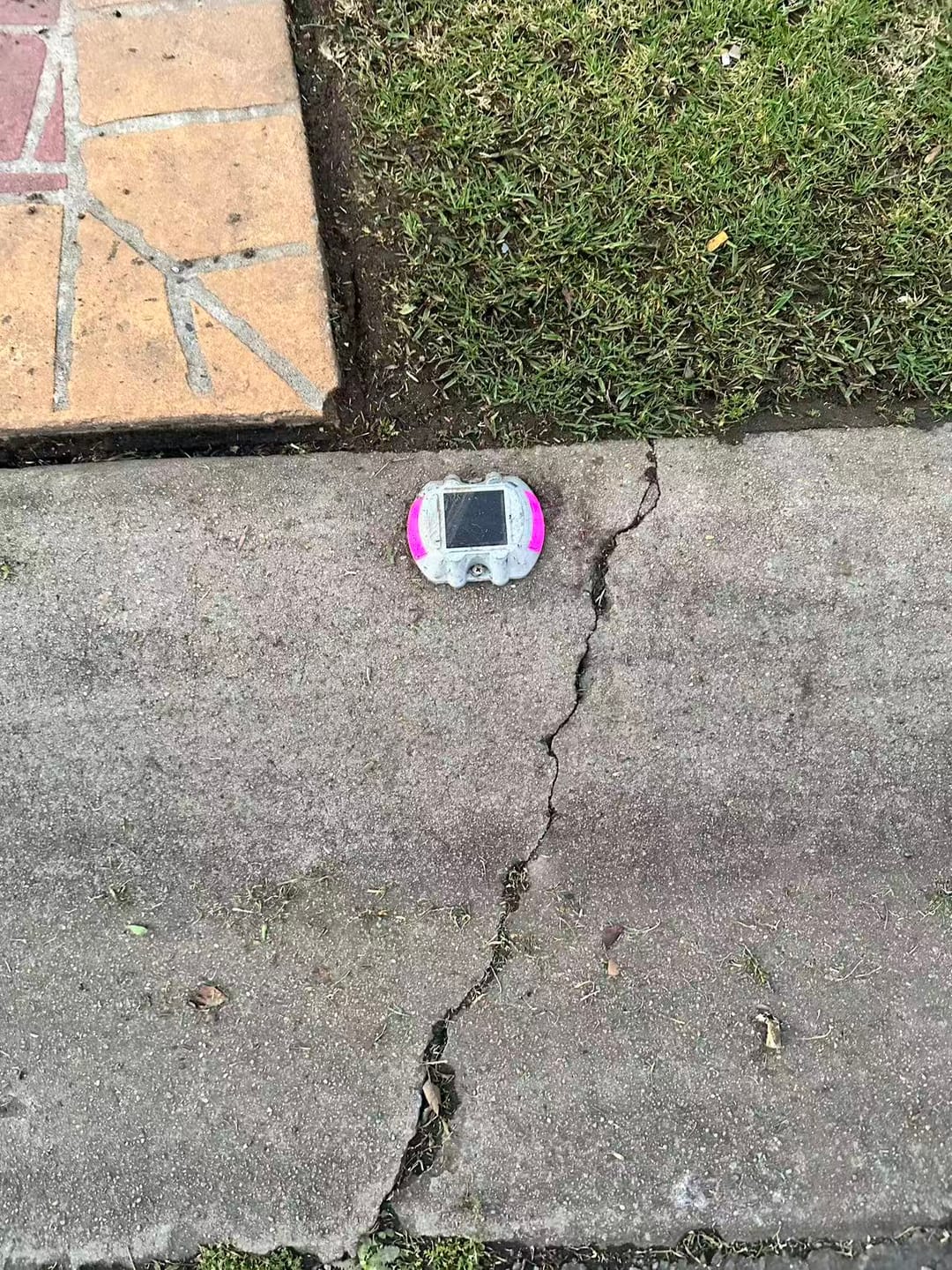 Customer photo review of Solar Road Stud Lights – Aluminium IP68 – Driveway & Dock LED Markers 2Pack