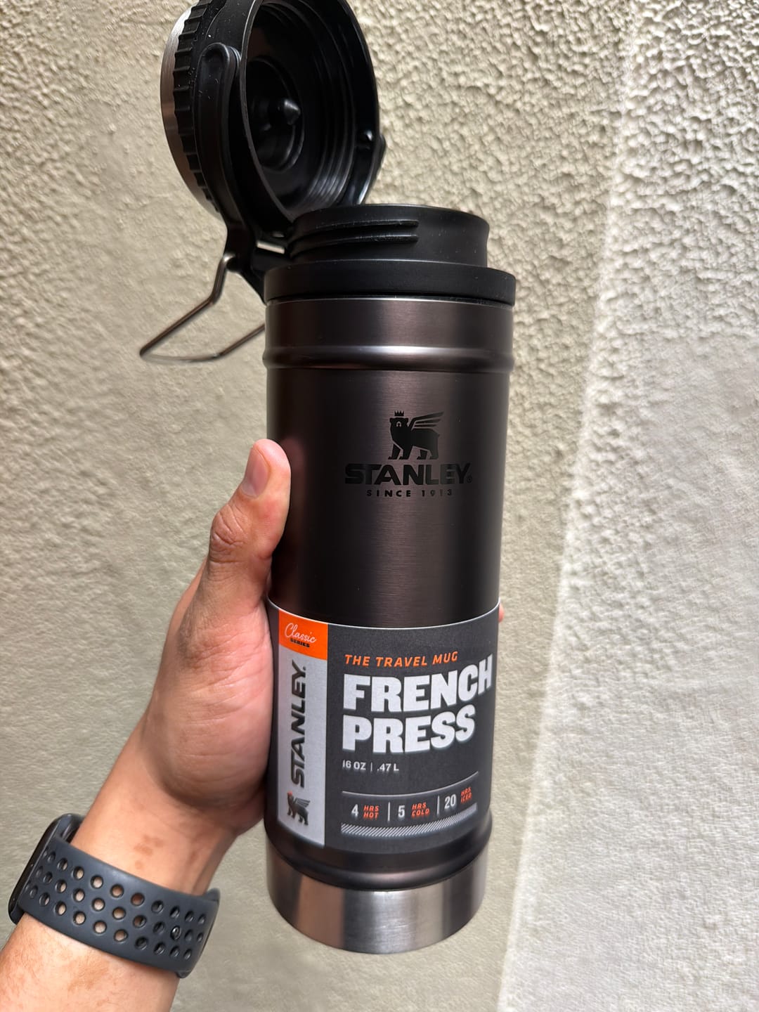 Customer photo review of Stanley Classic Travel Mug French Press | 473ML