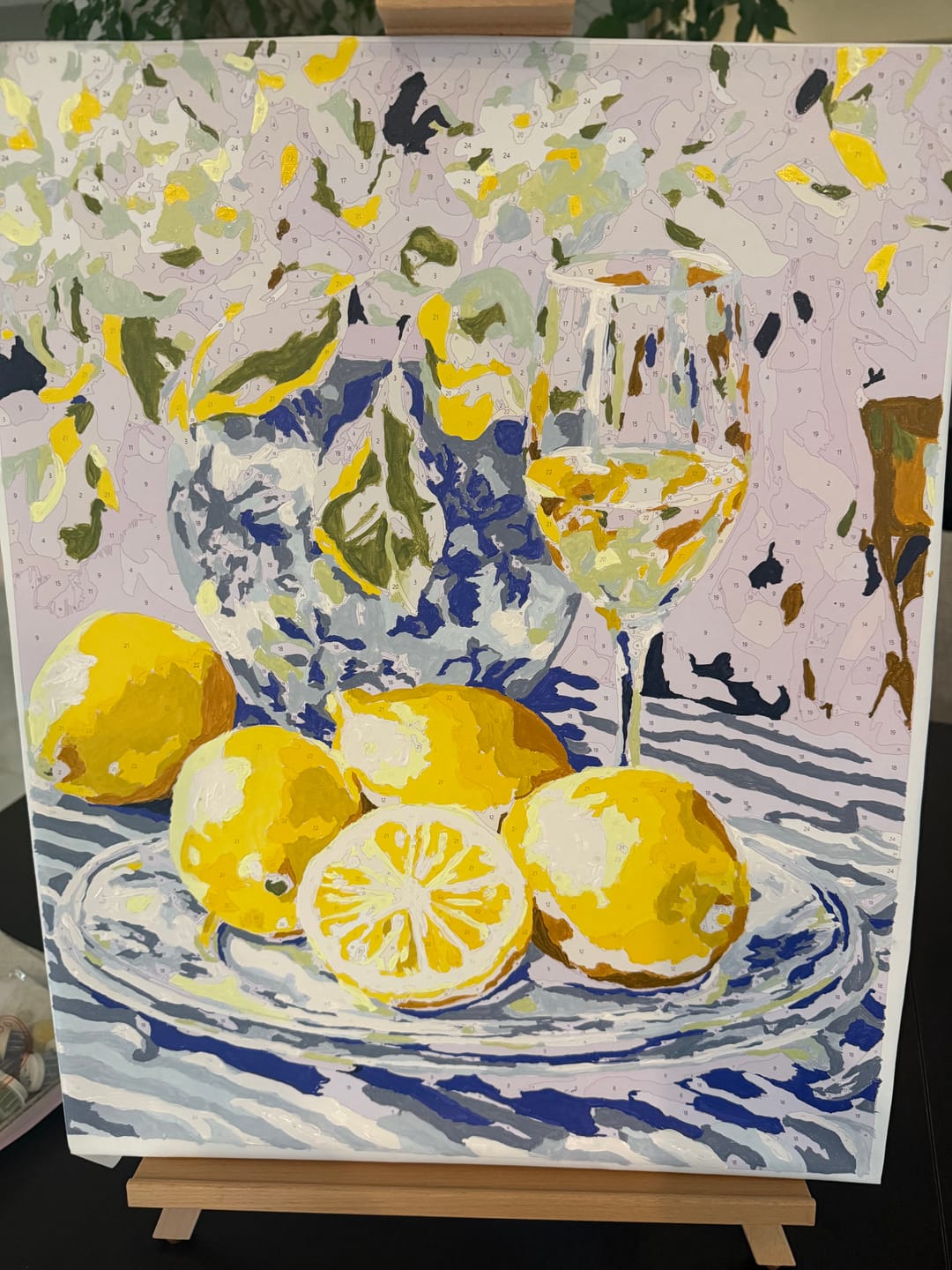 Customer photo review of Lemons and Wine | Paint by Numbers