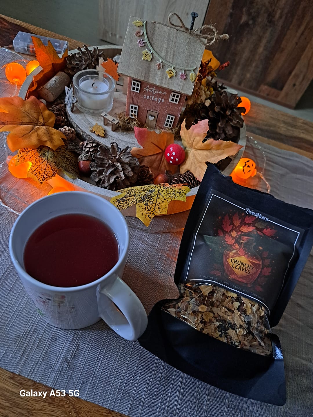 Customer photo review of Crunchy Leaves – Früchtetee mit Beeren-Müsli-Geschmack | Herbst Tee