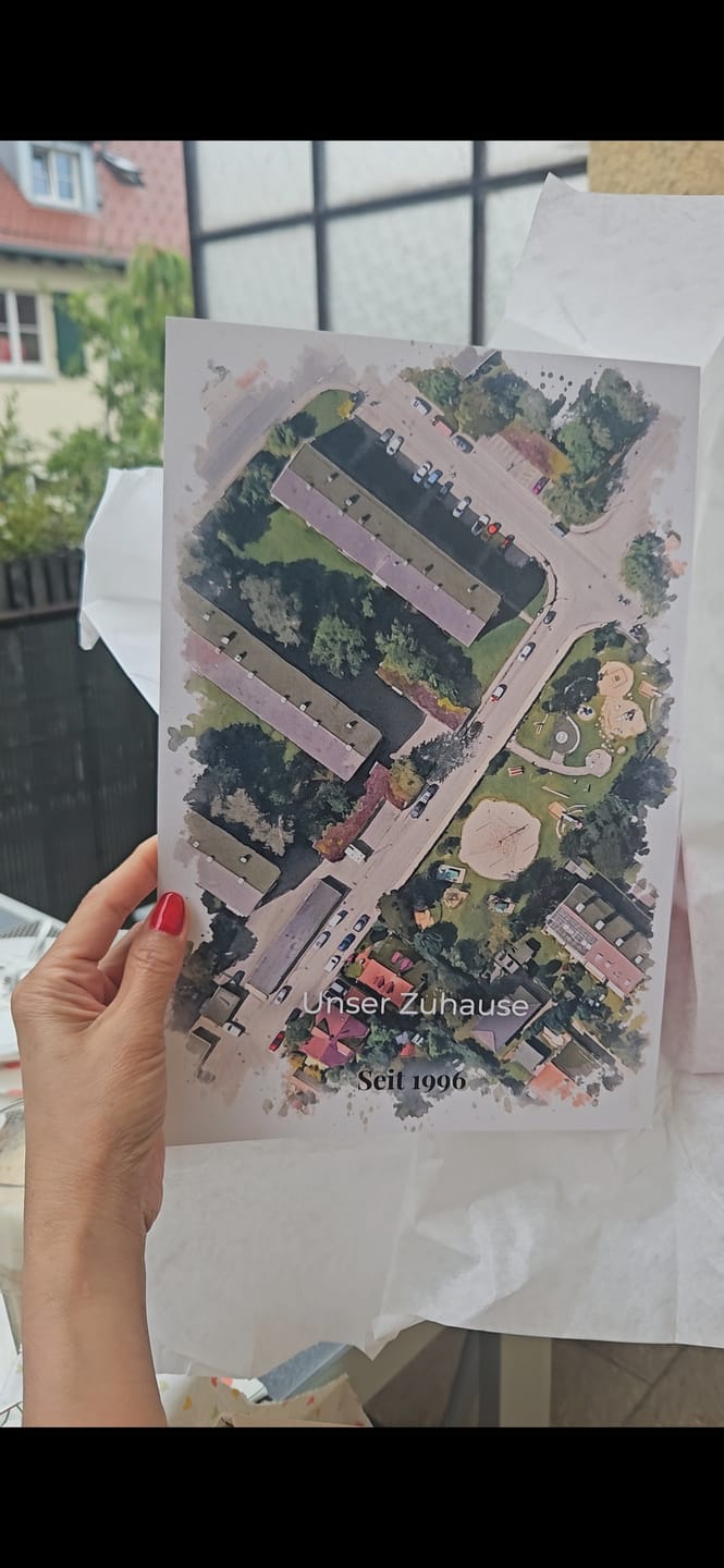 Customer photo review of Dein Ort als Kunstwerk – Personalisiertes Wandbild mit Live-Vorschau | Poster oder Leinwand