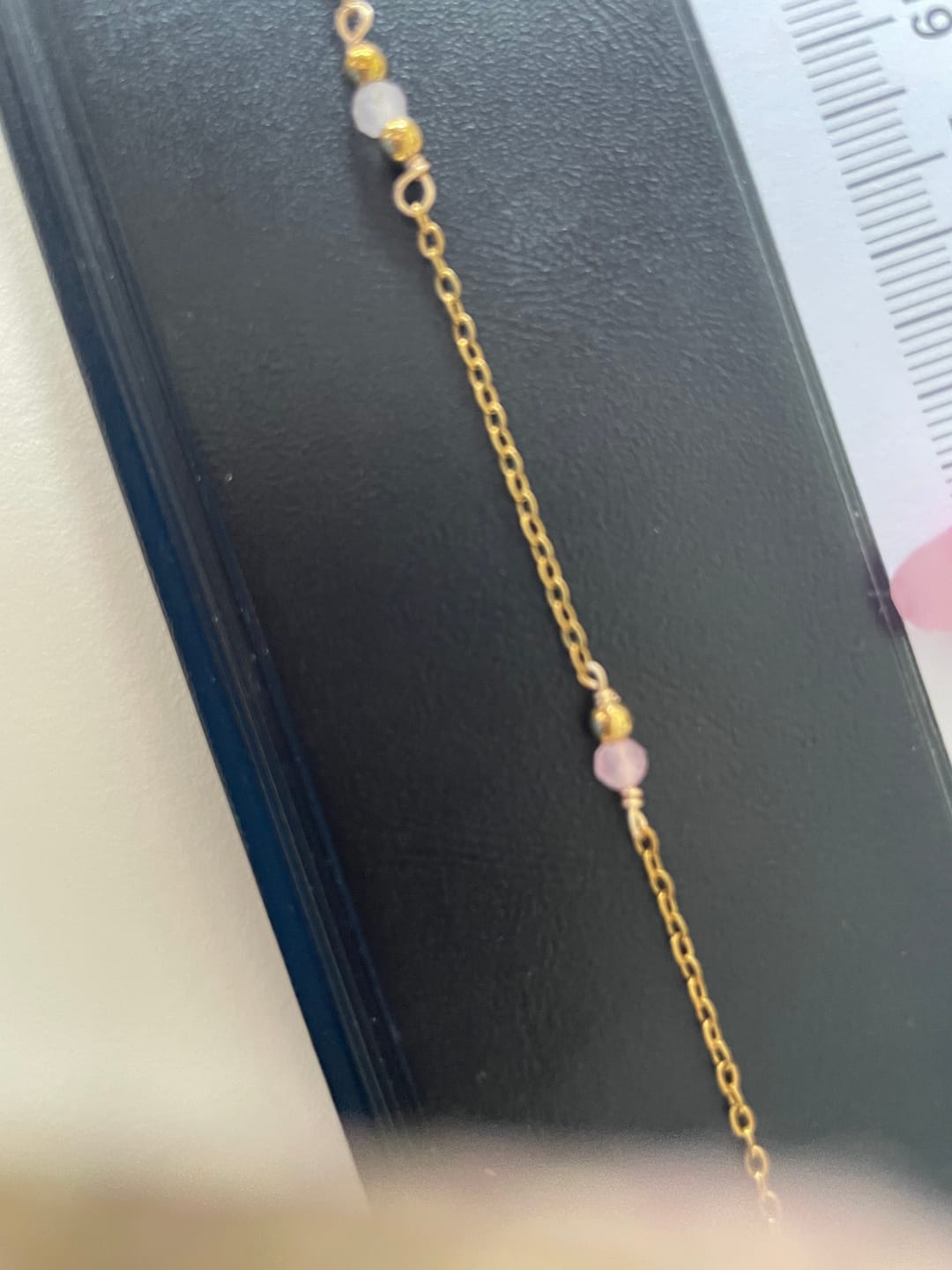 Customer photo review of Rosenquarz Halskette - Minimalistisch
