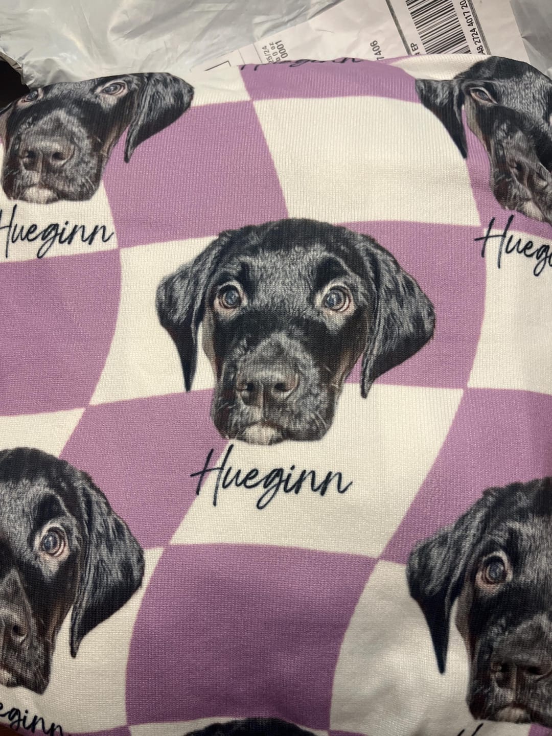Customer photo review of Custom Pet/Person Portrait Pajama Shorts: Personalized Dog Photo Pants