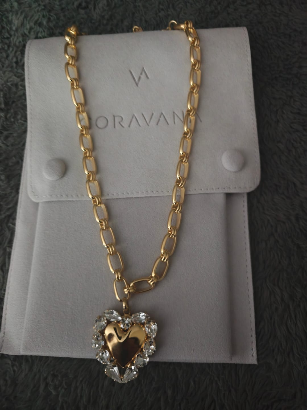 Customer photo review of Heart of Gold Chain Necklace