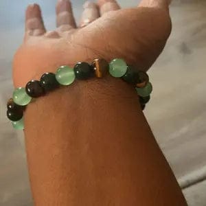 Customer photo review of FREE Today: Growth Balance Luck Positive Energy Tiger's Eye Green Aventurine Agate Bracelet
