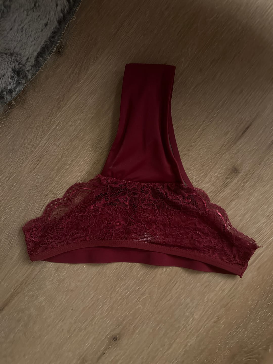Customer photo review of Rose burgund - Periodenslip mit klassischer Spitze