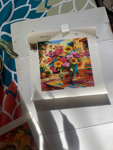 Customer photo review of Mexican Outdoor  Bouquet (Paint by Numbers)