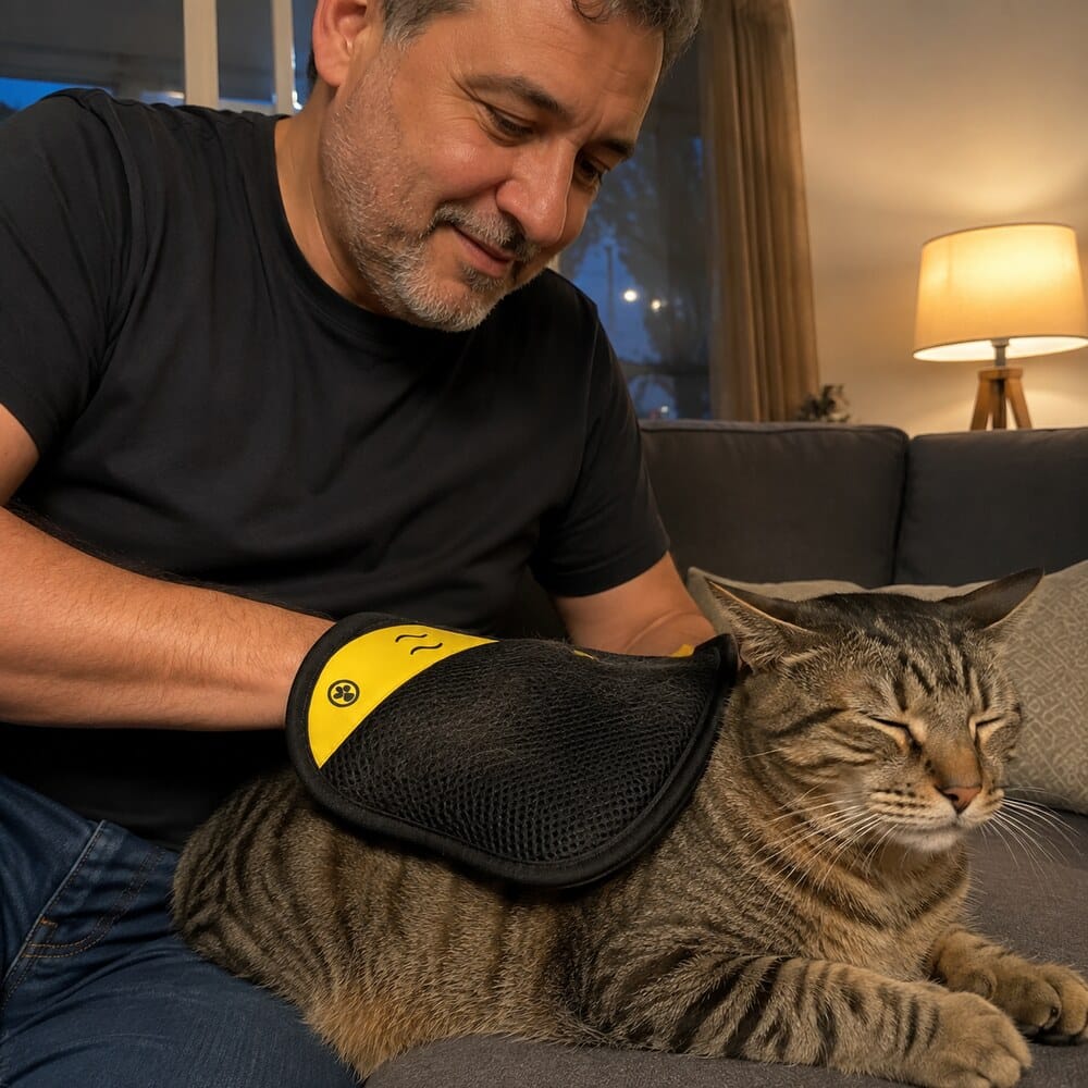 Customer photo review of AMICORA PET | Guanto Levapeli a Doppia Azione