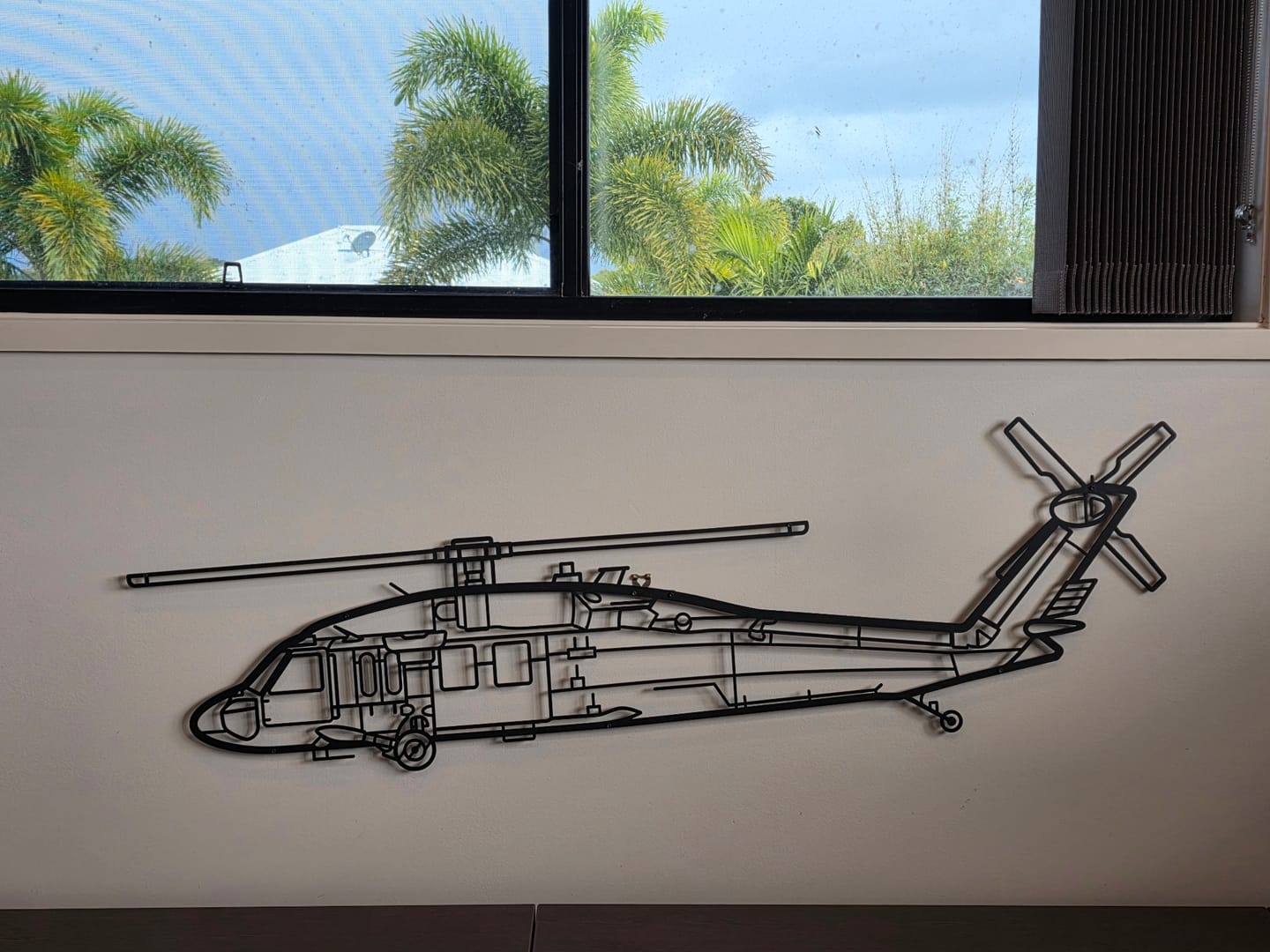 Customer photo review of UH-60 Black Hawk Silhouette Metal Wall Art